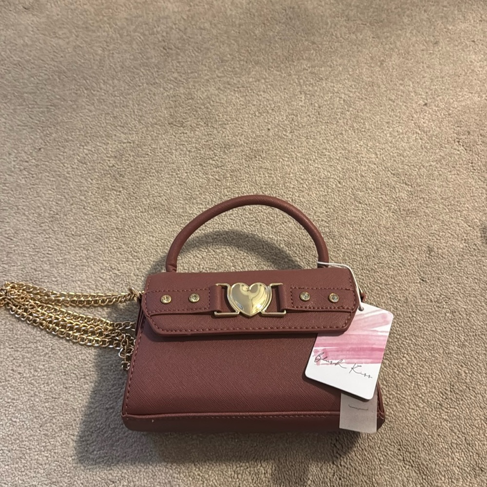 Blush kiss burgundy purse
